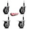 Service Caster 4'' Black Poly Swivel 3/4'' Expanding Stem Caster Set 2 Total Lock Brakes, 4PK SCC-EXTTL20S414-PPUB-BLK-2-S-2-34 - alternate 2